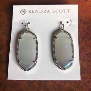 Kendra Scott Iridescent Silver and Slate Elle Earrings
